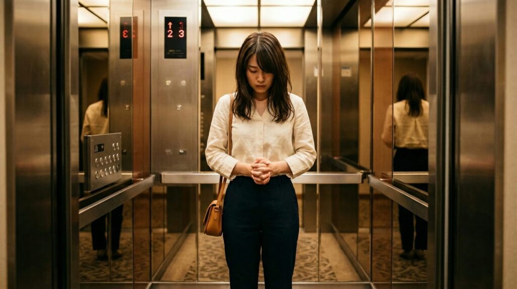 エレベーターの中の数十秒