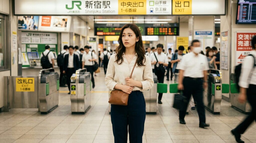 改札を出たら、もうその人が立っていた