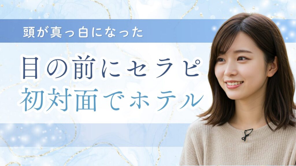 目の前に女風セラピストさんが立った瞬間、頭が真っ白になった